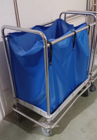 Carro lavandería 283L 4 ruedas giratorias sin uso
