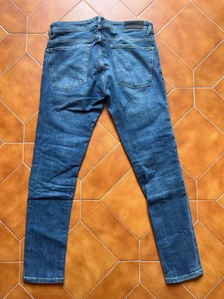Pull&Bear Skinny Jeans Azules Desgastados