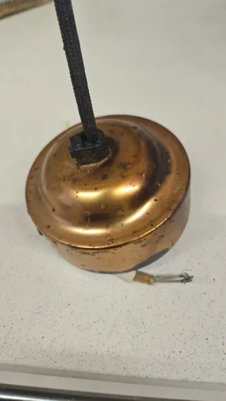 Lámpara colgante cobre y cristal