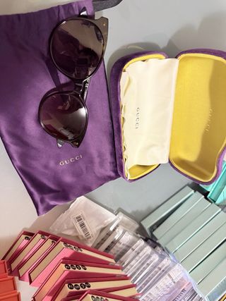 Gafas de Sol Gucci Marrones y Doradas