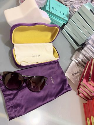 Gafas de Sol Gucci Marrones y Doradas