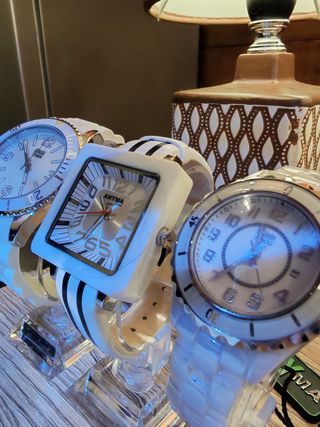 Set 3 Orologi Donna Bianchi e Oro