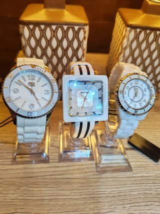 Set 3 Orologi Donna Bianchi e Oro