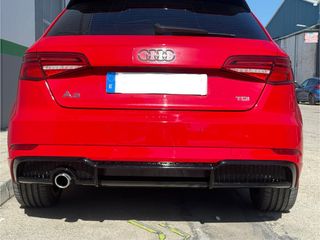 Difusor Trasero Audi A3 8V S Line Negro