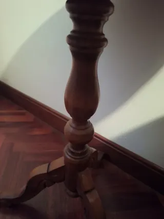 Mesa redonda madera maciza vintage