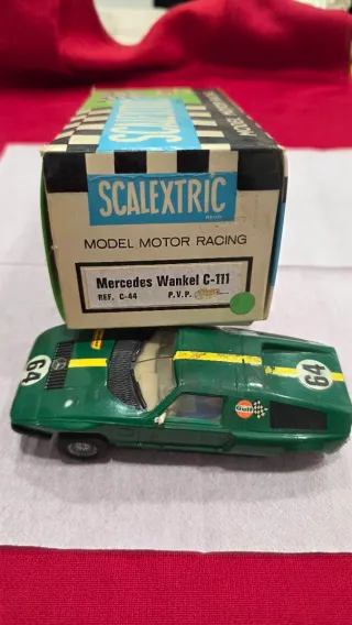 Coche Scalextric Mercedes Wankel C-111 + Caja