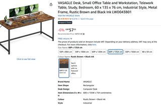 Escritorio Oficina Madera y Metal