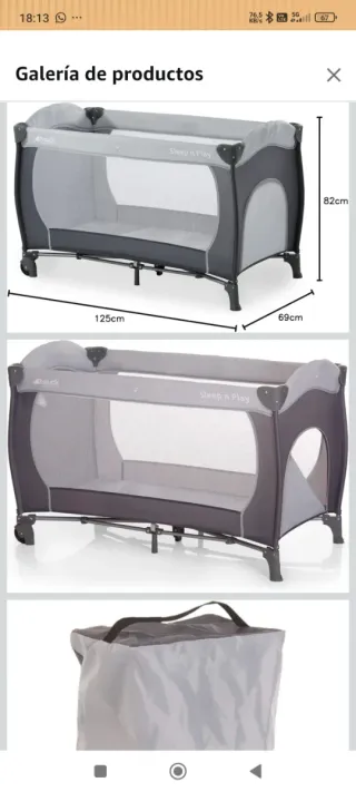 Cuna de viaje Hauck Sleep’n Play Go Plus Nueva