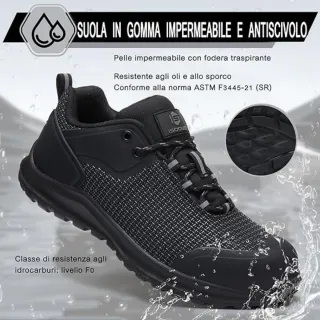 Scarpe antinfortunistiche Unisex 42 impermeabili