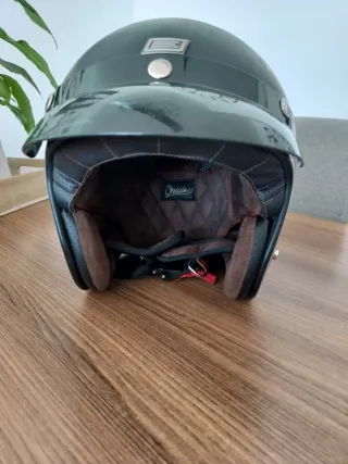 Casco Moto Vintage Lucky 13 Negro Cruiser