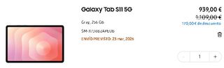 Samsung Galaxy Tab S11 5G 256GB Gris