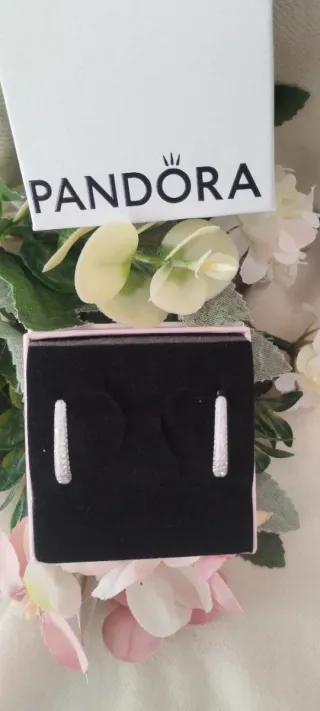 Pendientes Pandora Aro Brillantes Plata
