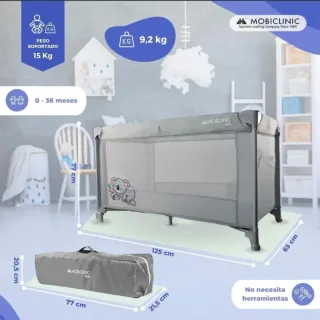 Cuna viaje Mobiclinic + Colchón plegable Dreamdi