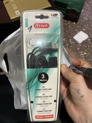 Cable USB Liyset 3 Metros Macho-Macho