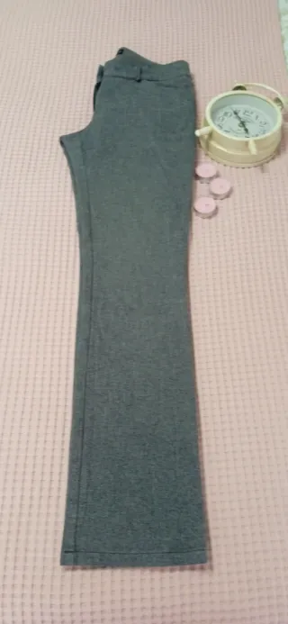 Pantalón Mango Gris Talla XS