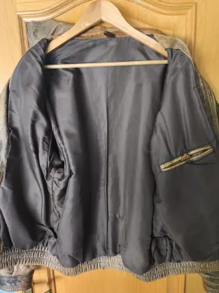 Cazadora de cuero vintage marrón