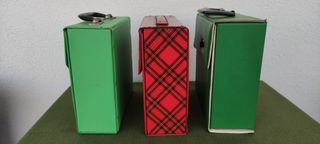 Lotto 3 valigette porta dischi vinili 45 giri (7")