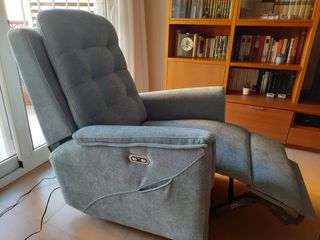 2 Poltrone Relax Elettriche Verde Azzurro