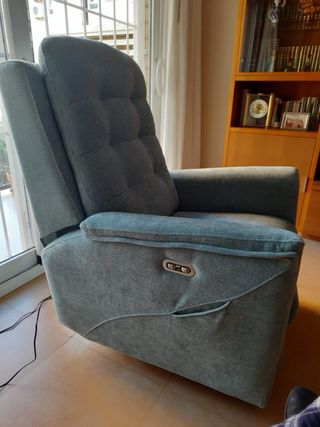 2 Poltrone Relax Elettriche Verde Azzurro