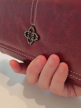 Cartera mujer elegante granate