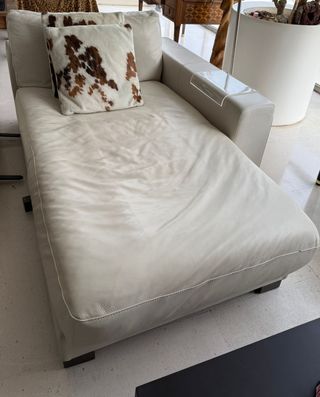 Sofá Chaise Longue Natuzzi Piel 3 Plazas