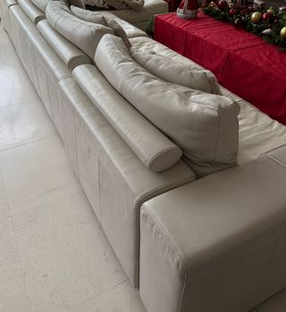 Sofá Chaise Longue Natuzzi Piel 3 Plazas