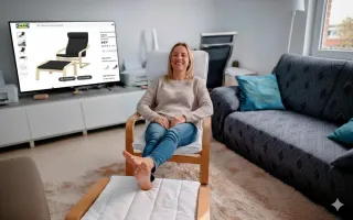 Conjunto Sillón y Reposapiés POÄNG Ikea