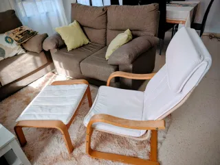 Conjunto Sillón y Reposapiés POÄNG Ikea