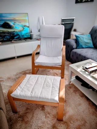 Conjunto Sillón y Reposapiés POÄNG Ikea