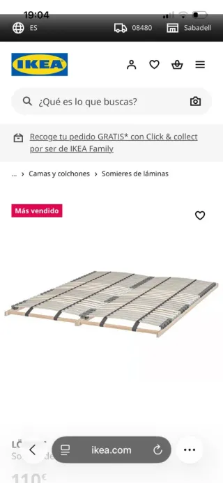 Estructura cama MALM+somier madra. Entrega.max20km