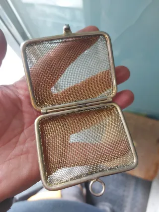 Monedero vintage malla metal oro/plata