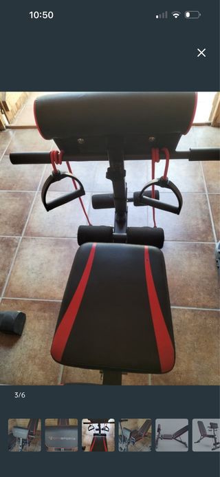 Banco de pesas con gomas