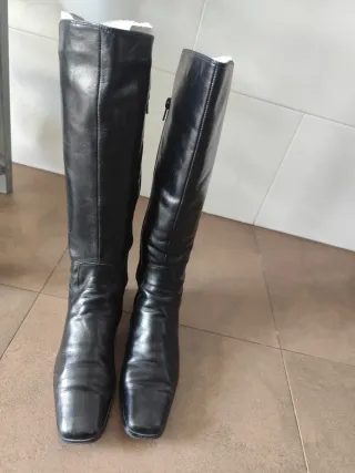 Botas de piel negras talla 38