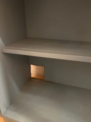 Mueble antiguo madera y cristal