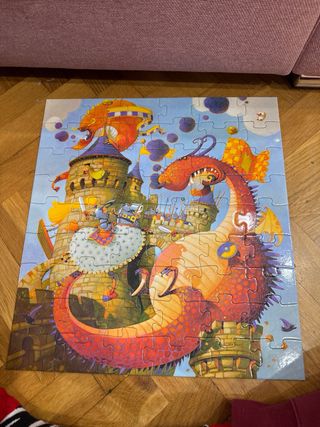 Puzzle Djeco 54 piezas dragón y castillo