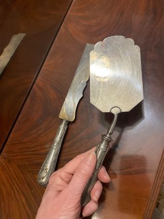 Juego antiguo Paletas Tarta Grabadas