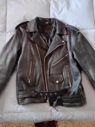 Cazadora Piel Cruzada Talla L