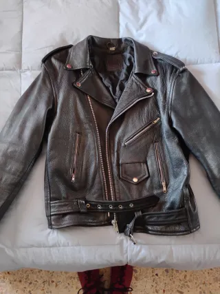 Cazadora Piel Cruzada Talla L