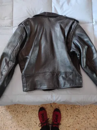 Cazadora Piel Cruzada Talla L