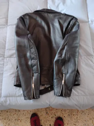 Cazadora Piel Cruzada Talla L