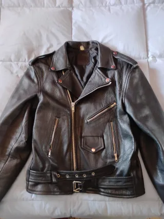 Cazadora Piel Cruzada Talla L