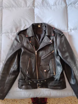 Cazadora Piel Cruzada Talla L