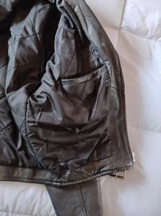 Cazadora Piel Cruzada Talla L