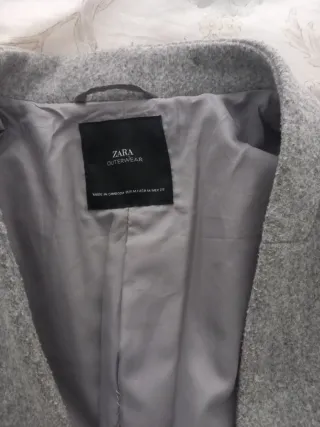 Abrigo oversize gris Zara Talla M