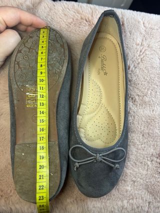 Manoletinas ante gris Bubble Kids talla 35