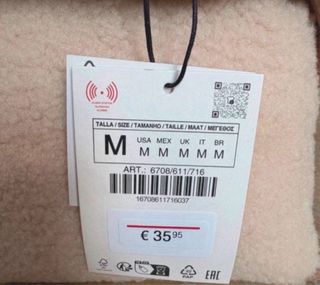 Bolso Zara nuevo de borreguito y ante beige