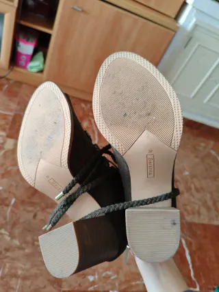 Botines verdes con cordones