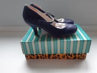 Zapatos de tacón azul