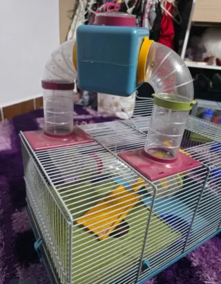 Jaula para hámster con accesorios