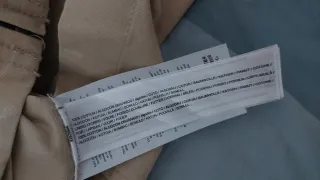 Parka Mango Beige Cuello Negro